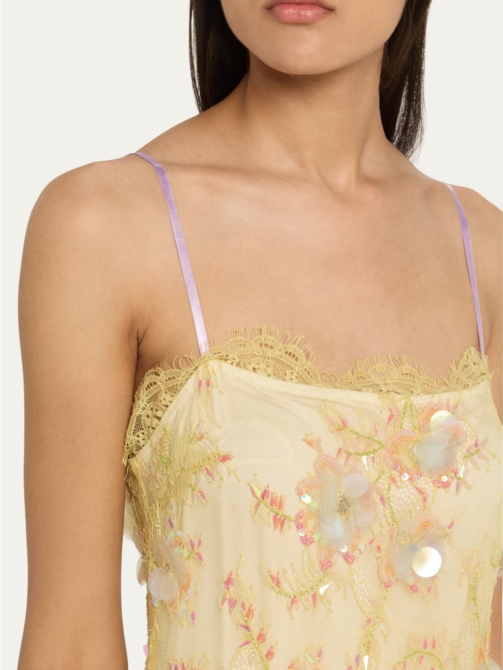 LoveShackFancy Emalia Embellished Lace Midi Dress - Picture 4 of 9